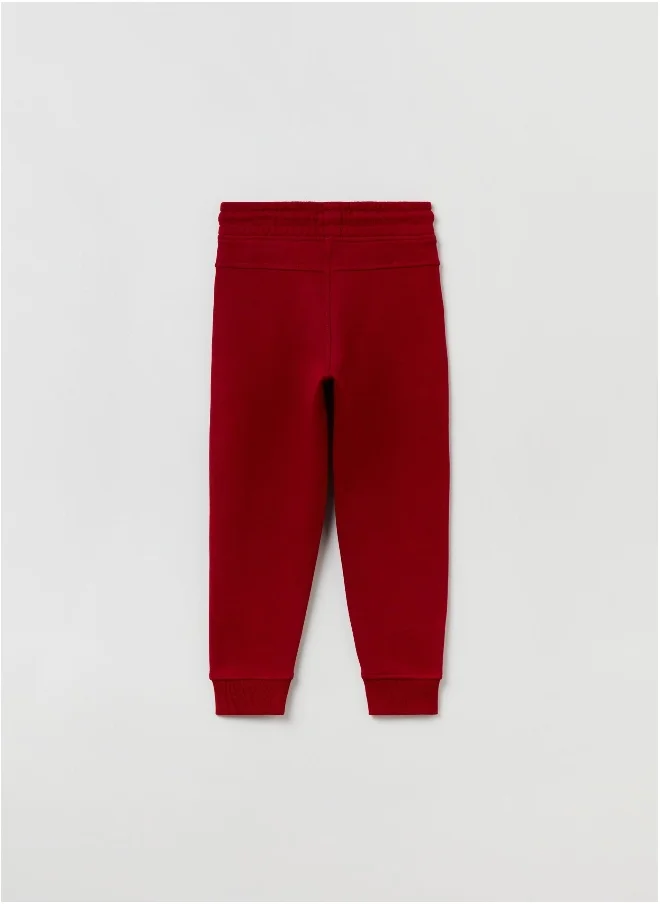 او في اس Ovs Boys Fleece Joggers With Drawstring And Print