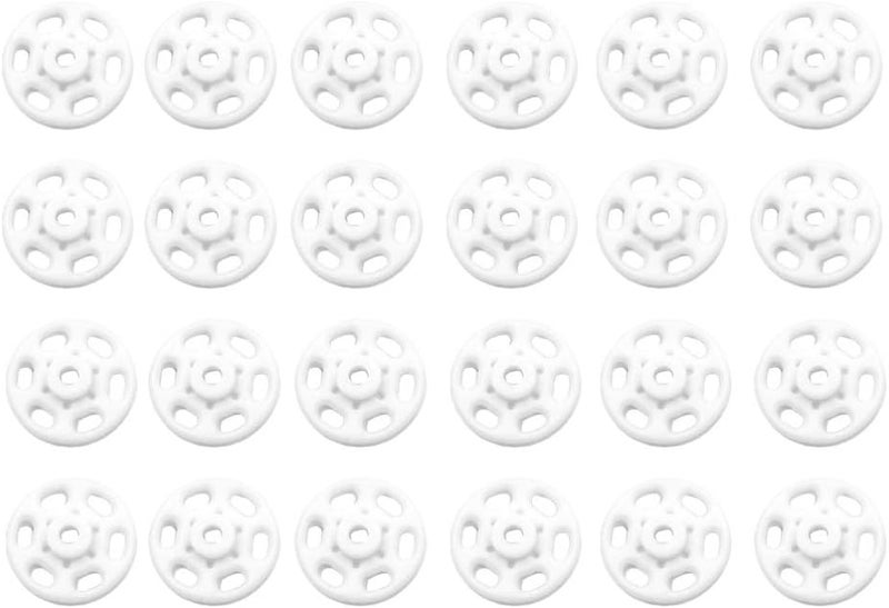 comfrt 1000pcs Invisible Sew- on Snap Buttons Plastic Snap Fastener Buttons Press Button for DIY Crafts T- Shirt Clothes Sewing Clothing (White 11mm) - Image 1