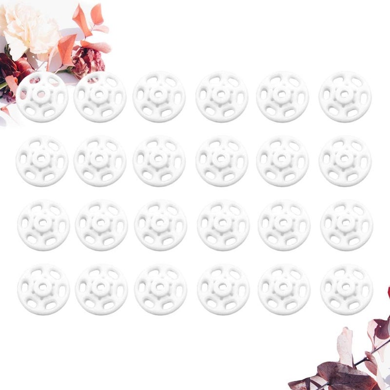 comfrt 1000pcs Invisible Sew- on Snap Buttons Plastic Snap Fastener Buttons Press Button for DIY Crafts T- Shirt Clothes Sewing Clothing (White 11mm) - Image 4