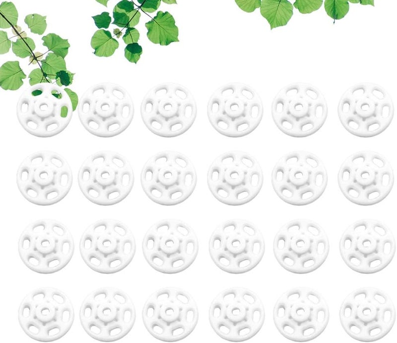 comfrt 1000pcs Invisible Sew- on Snap Buttons Plastic Snap Fastener Buttons Press Button for DIY Crafts T- Shirt Clothes Sewing Clothing (White 11mm) - Image 2