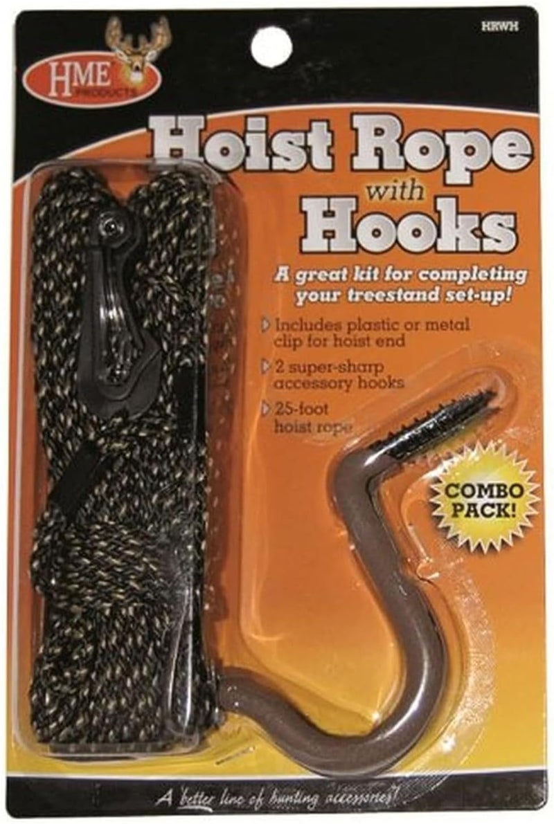 HME Hoist Rope with Hooks (25 FT) - Reliable Sturdy Adjustable Easy-to-Install Combo Pack for Lifting Hunting Gear - Image 5