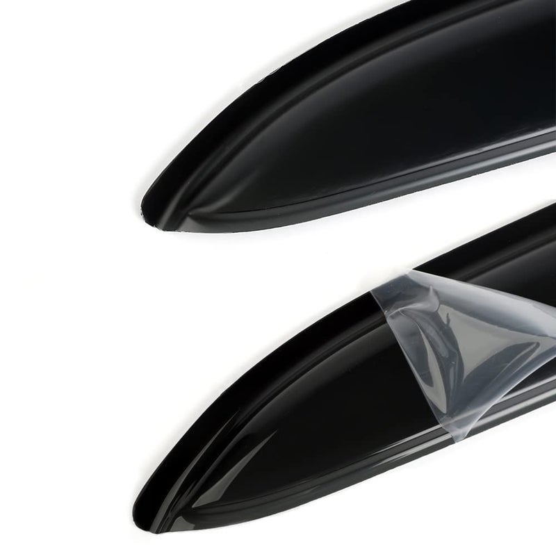 Deebior 94539 4Pcs Out-Channel Tape On Side Wind Vent Deflector,Dark Smoke Window Visors,Nice Sun Rain Guards fit for 2005-2015 Nissan Xterra - Image 4