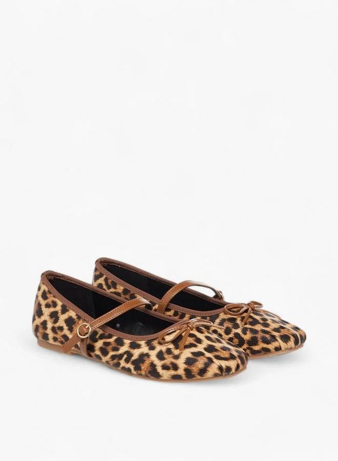 Women Animal Print Ballerina Shoes