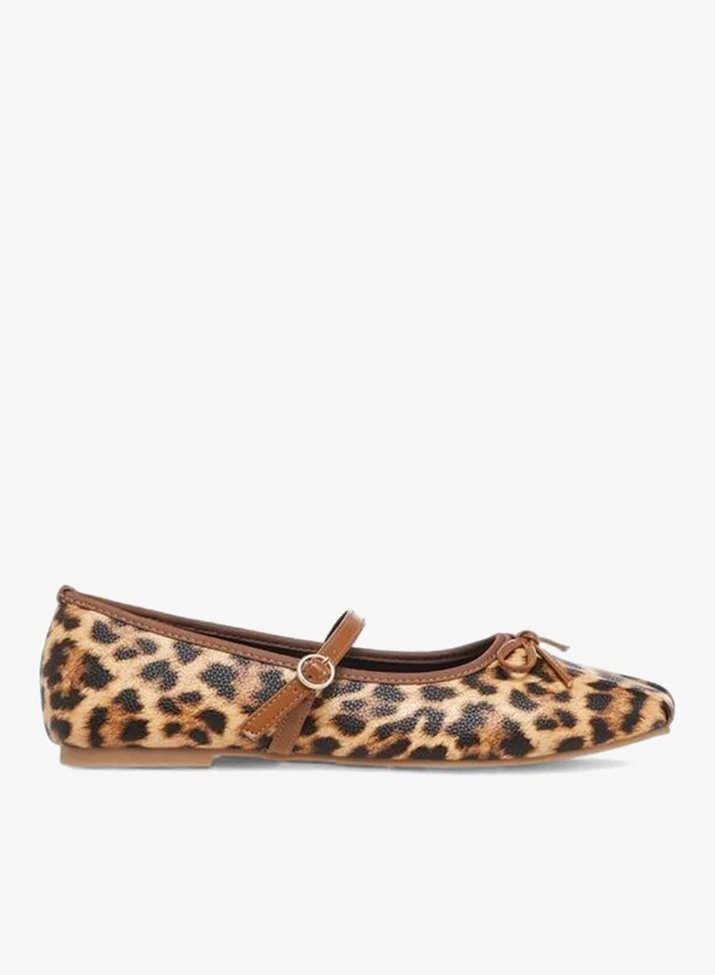 Celeste Women Animal Print Ballerina Shoes