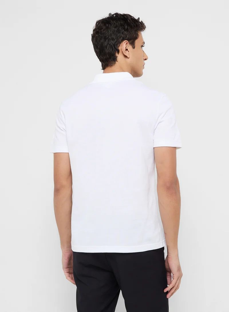 LACOSTE Stretch Pique Trim Pop Polo