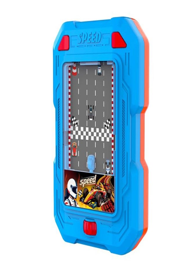 Ninigai Portable Handheld Racing Car Game - Dual Player Mode Interactive Racing Toy with Realistic Steering Wheel, Ideal Family Bonding Activity & Educational Gift for Kids Ages 6-12 (Blue) - Image 1