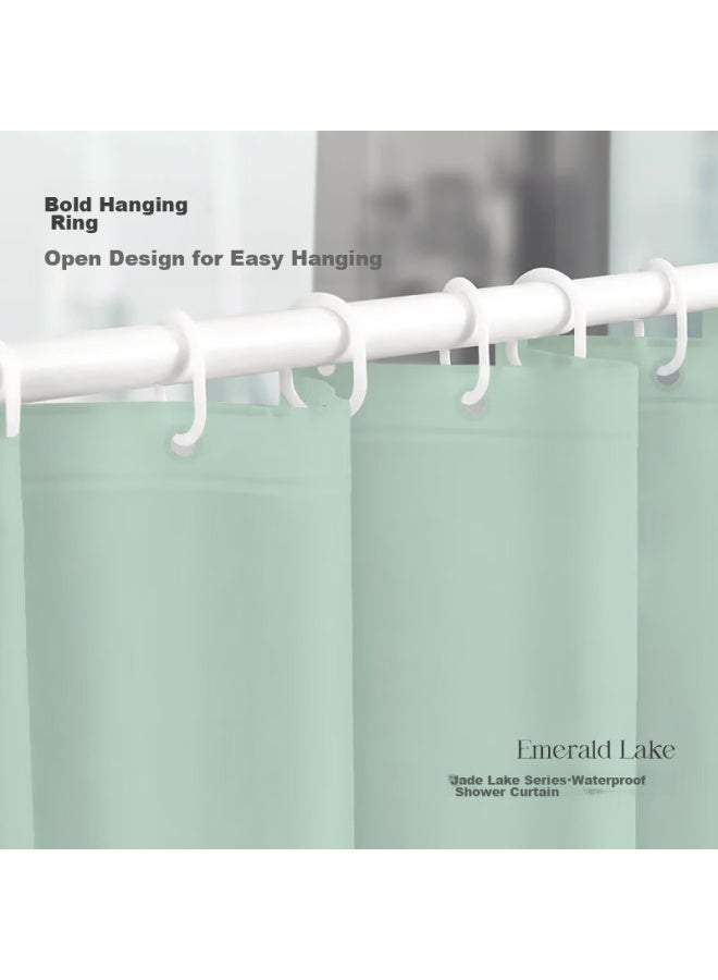 Foojo Shower Curtain, Mold-resistant, Thickened, Waterproof, Anti-peeping, Bathroom Dry-wet Separation Parion Curtain, High-end, 180*180cm, Green - Image 1