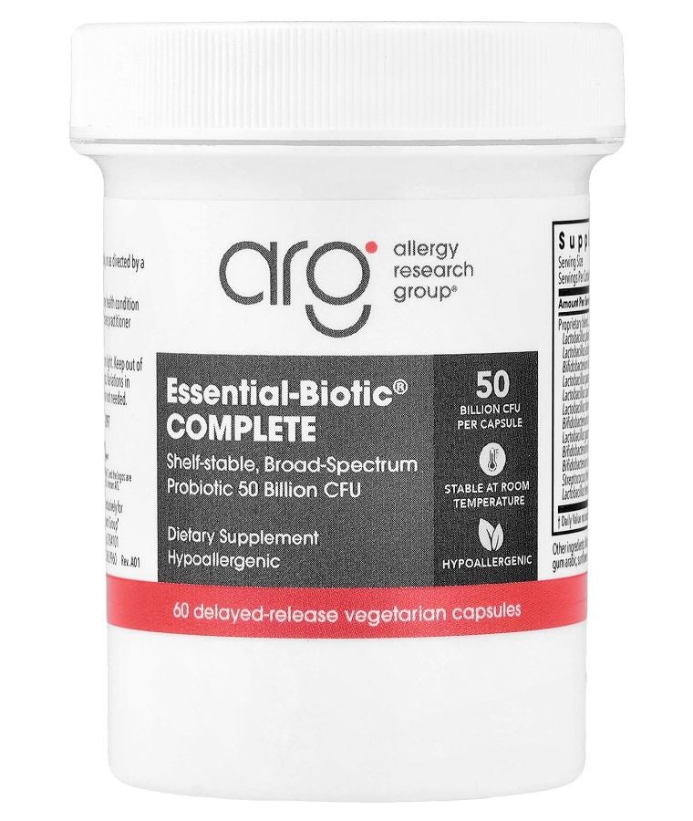 Allergy Research Group Essential-Biotic® Complete 50 Billion CFU 60 Delayed-Release Vegetarian Capsules