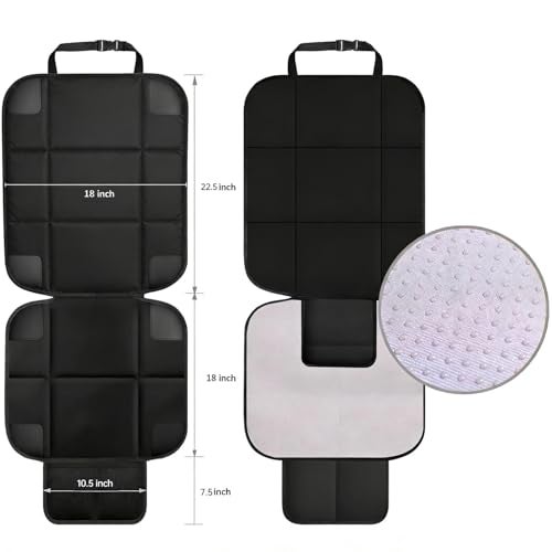 VLM Car Seat Protector for Child Baby Car Seat,600D Waterproof Car Seat Cover with Thick Padding, Non-Slip Backing and Mesh Storage Pockets - Image 2