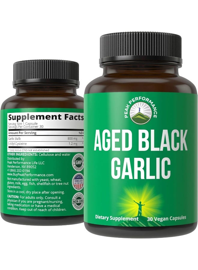 Peak Performance Aged Black Garlic Capsules - Image 1