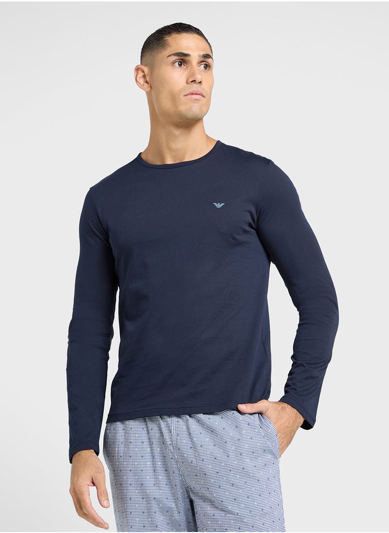 EMPORIO ARMANI Logo Crew Neck T-Shirt  - Image 1