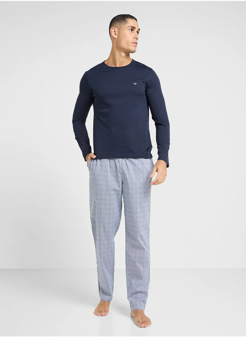 امبوريو ارماني Logo Crew Neck T-Shirt