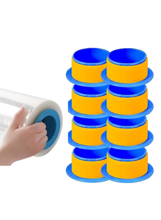Generic 8PCS Blue Color Plastic Stretch Film Hand Saver Stretch Film Protective Handle Manual Film Puller Fit Wrap Film Core  - Image 1