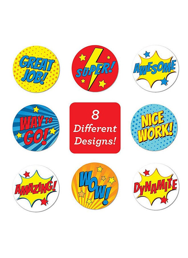 Wownect 6 Style Encouragement Stationary Stickers Round [1inch][500 Pcs Labels] Labels For Envelope Seals Packing Seals cards Gift Boxes Shopping Bags Bouquets Cardboard Decoration  - Image 2