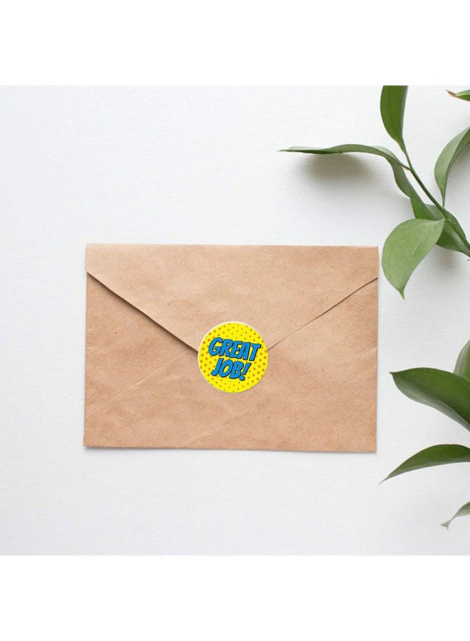 6 Style Encouragement Stationary Stickers Round [1inch][500 Pcs Labels] Labels For Envelope Seals Packing Seals cards Gift Boxes Shopping Bags Bouquets Cardboard Decoration