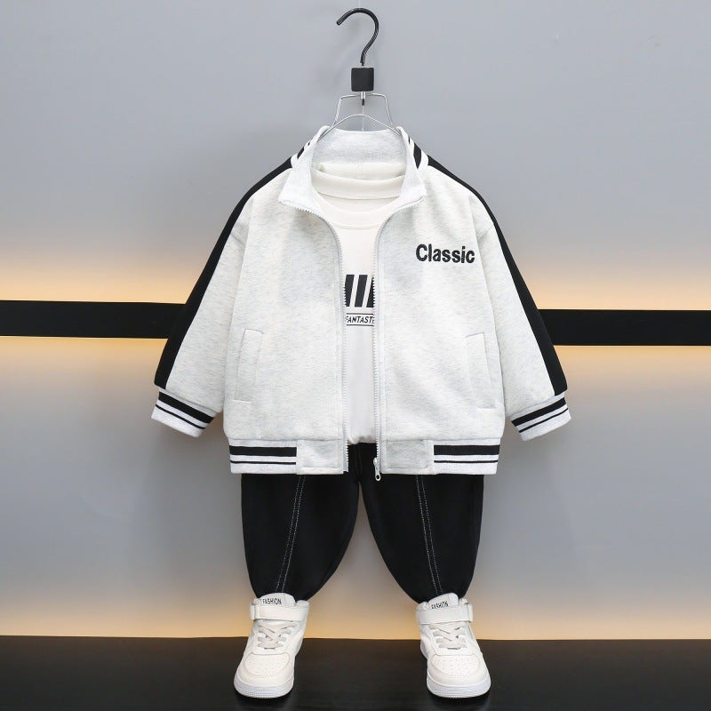 Boys' Collar Baseball Suit Coat 2025 Spring New Children'S Handsome Sports Casual Jacket Children'S Top - Image 3