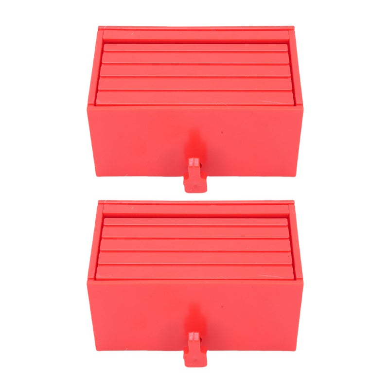 2pcs Car Garage Key Holder with Opening Door Wall Mount Key Organizer for Entryway Decoration Red - Image 1