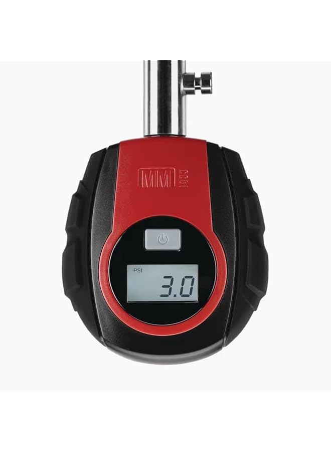 موتوماستر مقياس ضغط الإطارات الرقمي من موتوماستر عالي التحمل مع إضاءة | ٥-١٢٠ رطل/بوصة مربعة | مقياس دقيق لنفخ الإطارات للسيارات والشاحنات وغيرها - Image 5