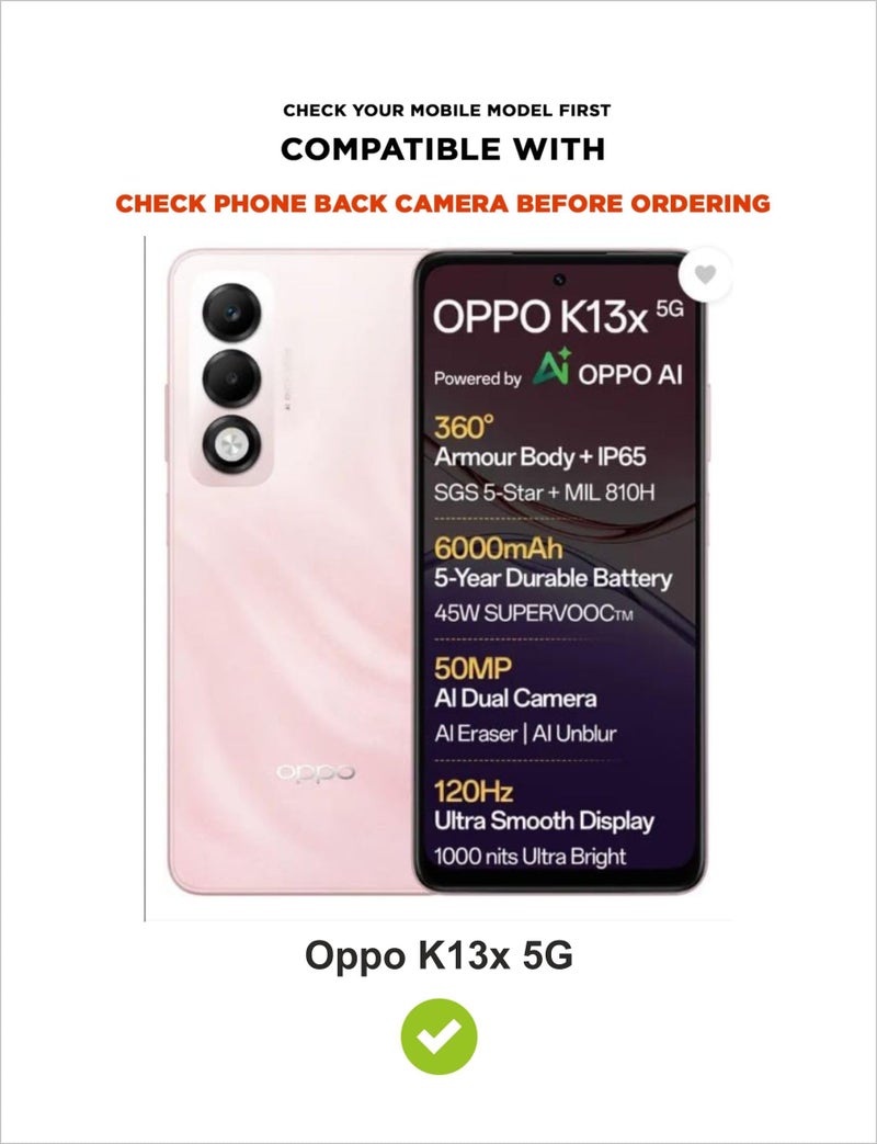 SBMS Silicone Back Cover Case for Oppo K13x 5G | Soft Micro-Fibre Lining Inside | Camera Protection Bump | Shockproof Back Cover Case for Oppo K13x 5G (Black) - Image 5