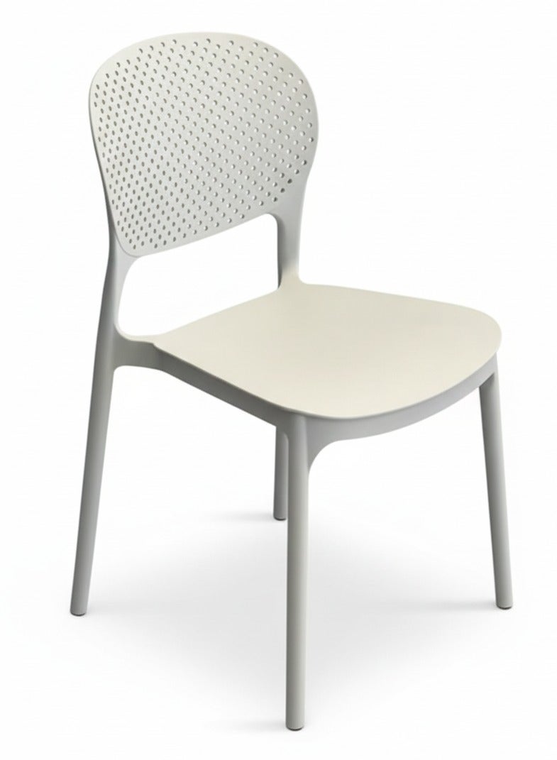 ترف كوم كرسي طعام بلاستيكي حديث للاستخدام الداخلي والخارجي كرسي منزلي، أثاث الحدائق، حبوب المطر، كرسي طعام من الراتنج، تكديس، أنيق، تصميم، - Image 1