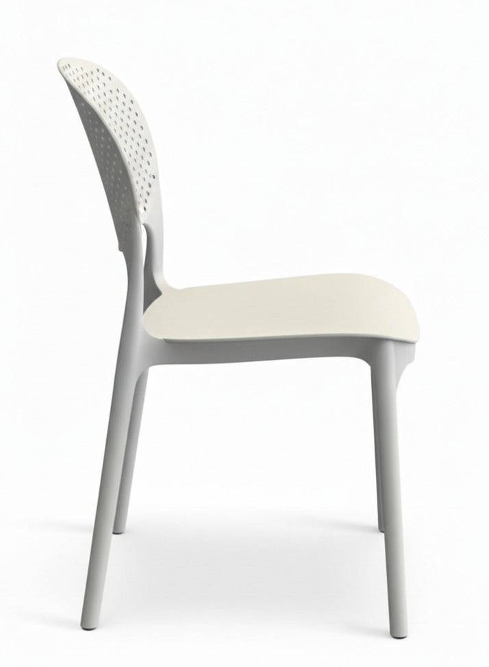 ترف كوم كرسي طعام بلاستيكي حديث للاستخدام الداخلي والخارجي كرسي منزلي، أثاث الحدائق، حبوب المطر، كرسي طعام من الراتنج، تكديس، أنيق، تصميم، - Image 3