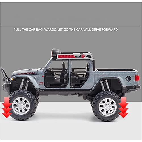 Coelon 1:32 Die Cast Metal Toy Car Ru Bcon Model Car Light Sound No Pull Back, Blue - Image 4