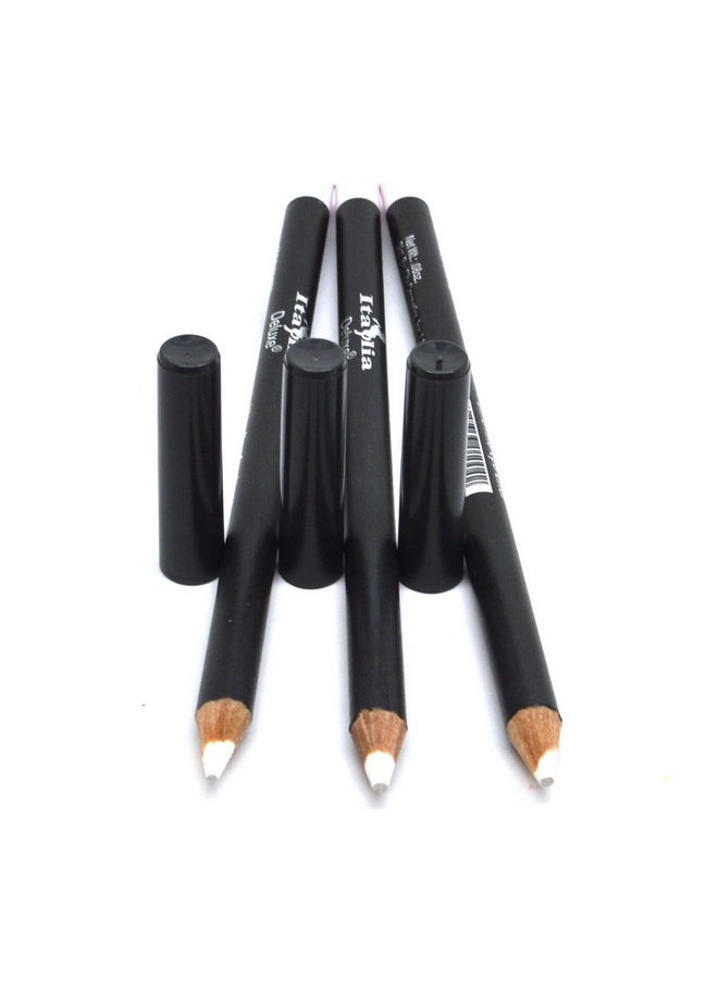 Italia Deluxe 3 Pcs X Italia 1004 White Ultra Fine Eye Liner Pencil Lip Eyeliner Set + Free Zipbag  - Image 1