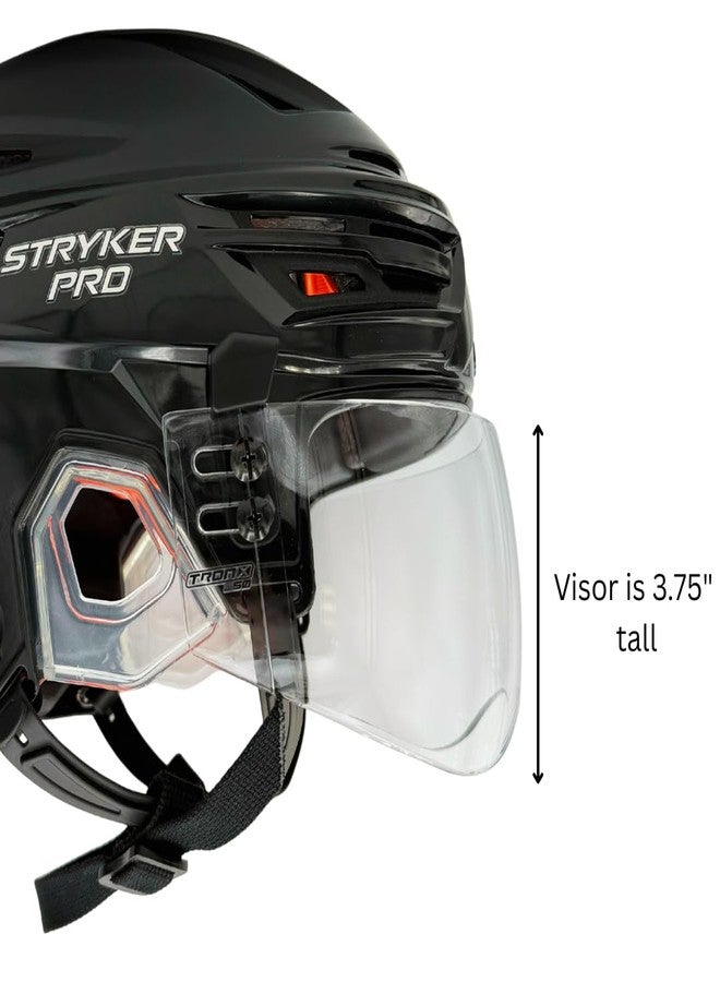 TronX S50 Pro Hockey Helmet Clear Visor (Anti-Scratch/Anti-Fog) CE Certified - Image 2