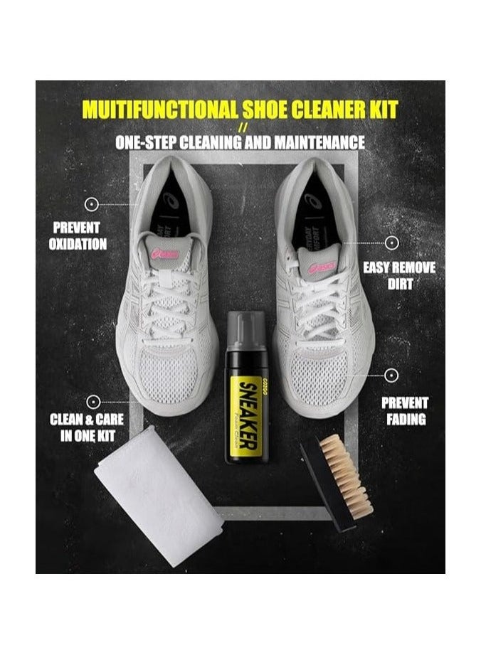 PIKI Ultimate Shoe Cleaner Kit, 5.3oz Foam, Brush & Cloth, Sneakers, Boots, Suede, Canvas  - Image 5