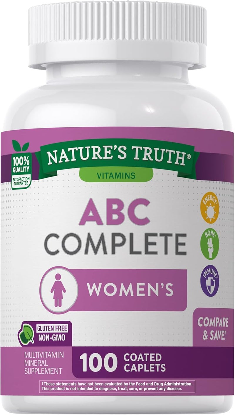 natures truth أقراص متعددة الفيتامينات للنساء، 100 حبة - Image 1
