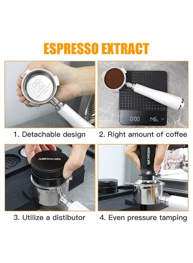 51 مم مرشح بورتافلتر بدون قاع بحبوب الخشب لـ Delonghi Dedica EC680 EC685 مع سلة الفلتر - Image 5