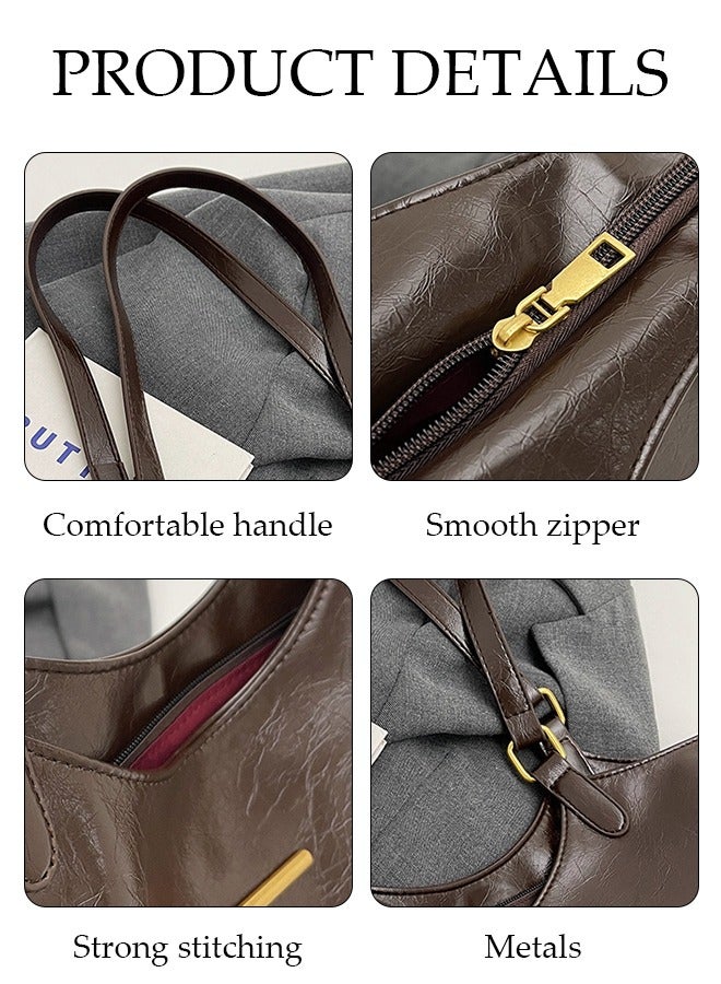 DUNISO Women's Shoulder Tote Bag Faux Leather Handbag for Women Large Capacity Messenger Fashionable Travel Shoulder Bag for Ladies Girls College Students  - Image 3