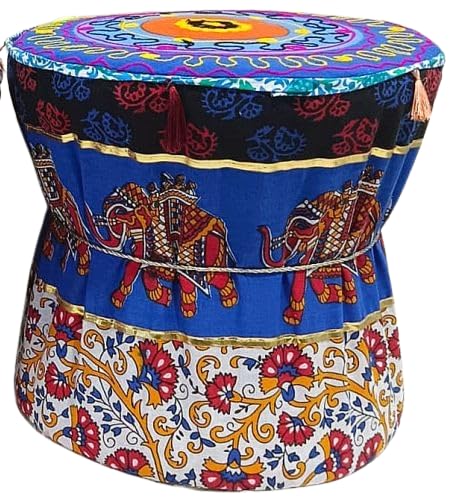 POSHMANDALA غطاء مدرج من بامبو مزخرف من بوشماندالا لمقعد مريح - Image 1