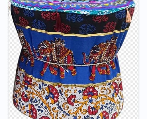 POSHMANDALA غطاء مدرج من بامبو مزخرف من بوشماندالا لمقعد مريح - Image 3
