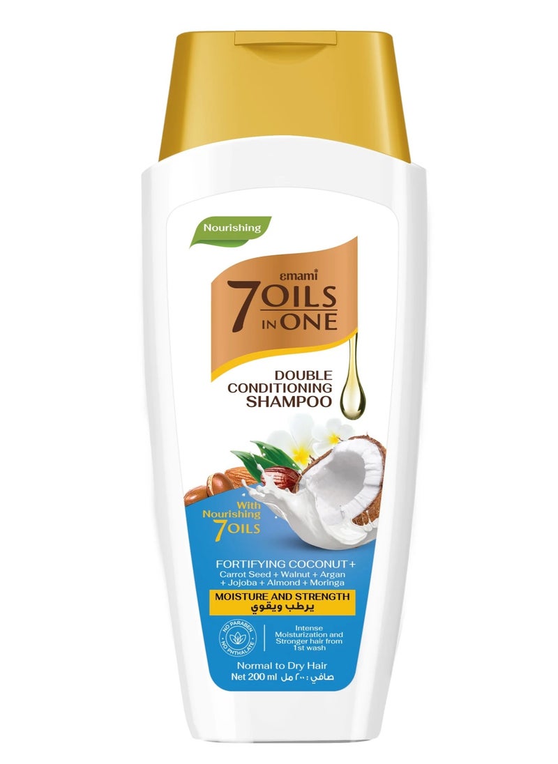 emami 7Oils In One - Double Conditioning Shampoo - Fortifying Coconut 200ml 