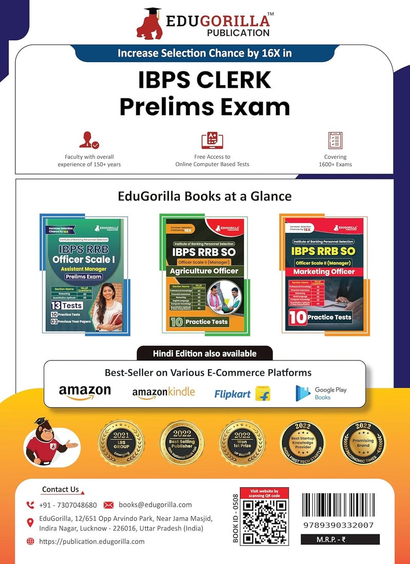 EduGorilla IBPS Clerk Prelims Exam 2024 (English Edition) - 10 Full Length Mock Tests (1000 Solved Objective Questions) with Free Access to Online Tests  - Image 2