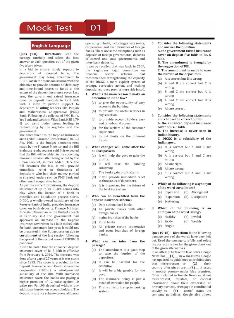 EduGorilla IBPS Clerk Prelims Exam 2024 (English Edition) - 10 Full Length Mock Tests (1000 Solved Objective Questions) with Free Access to Online Tests  - Image 4