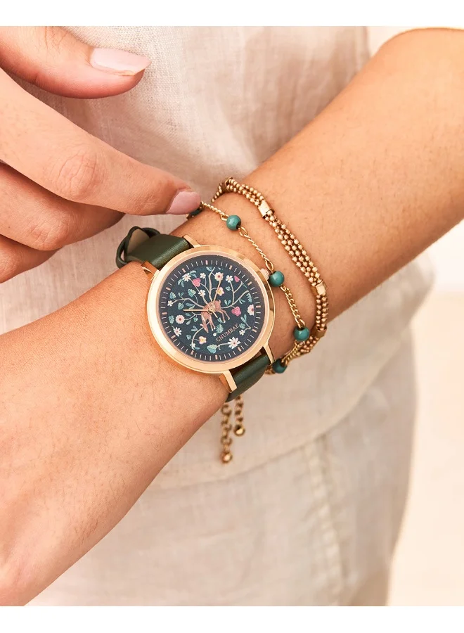 Chumbak Hangul Leather Strap Watch with Bracelet Set | Kashmir Trails