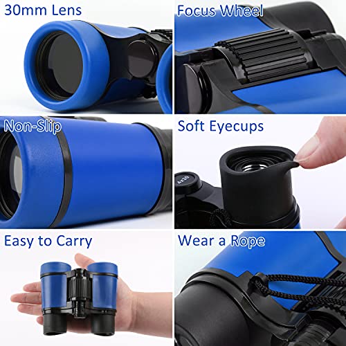 Scotamalone Kids Binoculars Shock Proof Toy Binoculars Set for Age 312 Years Old Boys Girls Bird Watching Educational Learning Hunting Hiking Birthday Presents - Image 5
