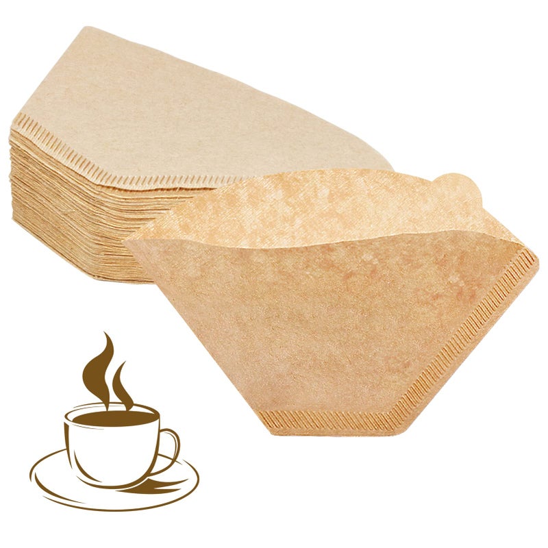 YQL 2 Cone Coffee Filter 200 Count Coffee Filters 2 Cone Paper Unbleached Disposable Coffee Filters Fit for Drip Coffee Maker