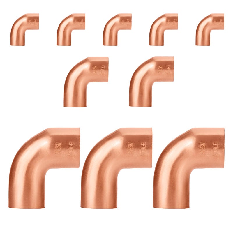EFIELD 10Pack EFIELD 12 FTG x 12 Copper Short Radius 90 Street Elbow Copper FittingsCOPPER029 - Image 2