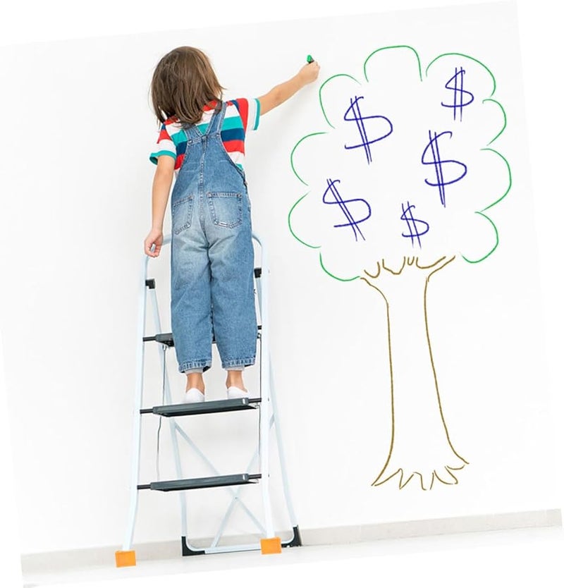 Orange Ladder Skid Rubber Feet Mats 8pcs Slip Resistant Pads Enhanced Grip Easy Installation Protect Floors Prevent Tipping - Image 5