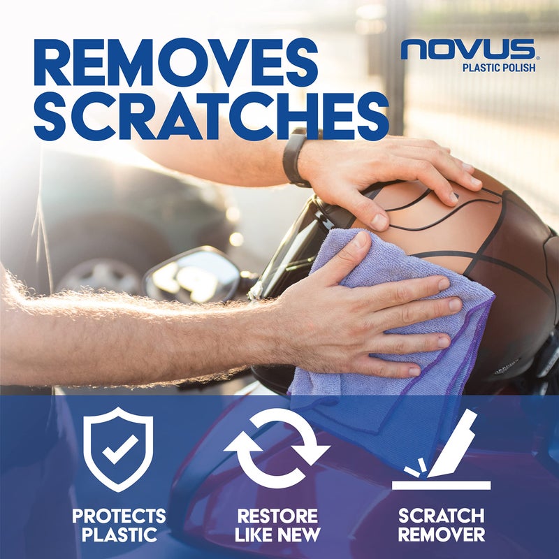 NOVUS 7232 | Multi-Purpose Buffing Kit | Contains 100% Wool Buffing Pad, Soft Foam Buffing Pad, Backing Pad for Drill, Microfiber Cloth - Image 4