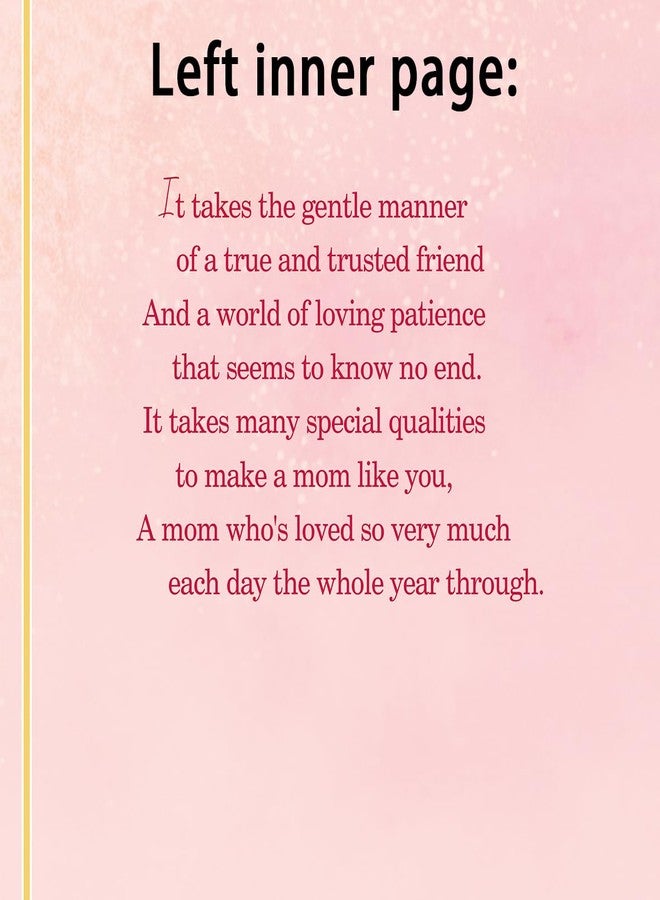 ATTLVV Mother’s Day Card for Mom, Mothers Day Gift, Heartfelt Message Inside, 5.3 x 8 Inches, Luxury Red Envelope with Gold Seal Sticker - Image 3