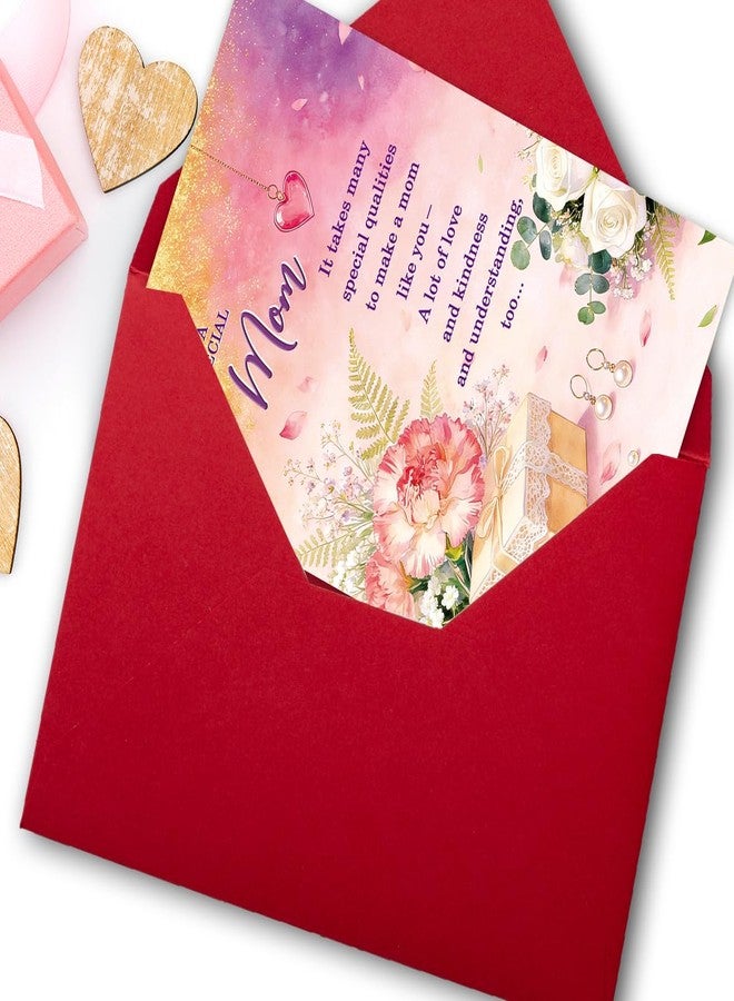 ATTLVV Mother’s Day Card for Mom, Mothers Day Gift, Heartfelt Message Inside, 5.3 x 8 Inches, Luxury Red Envelope with Gold Seal Sticker - Image 5