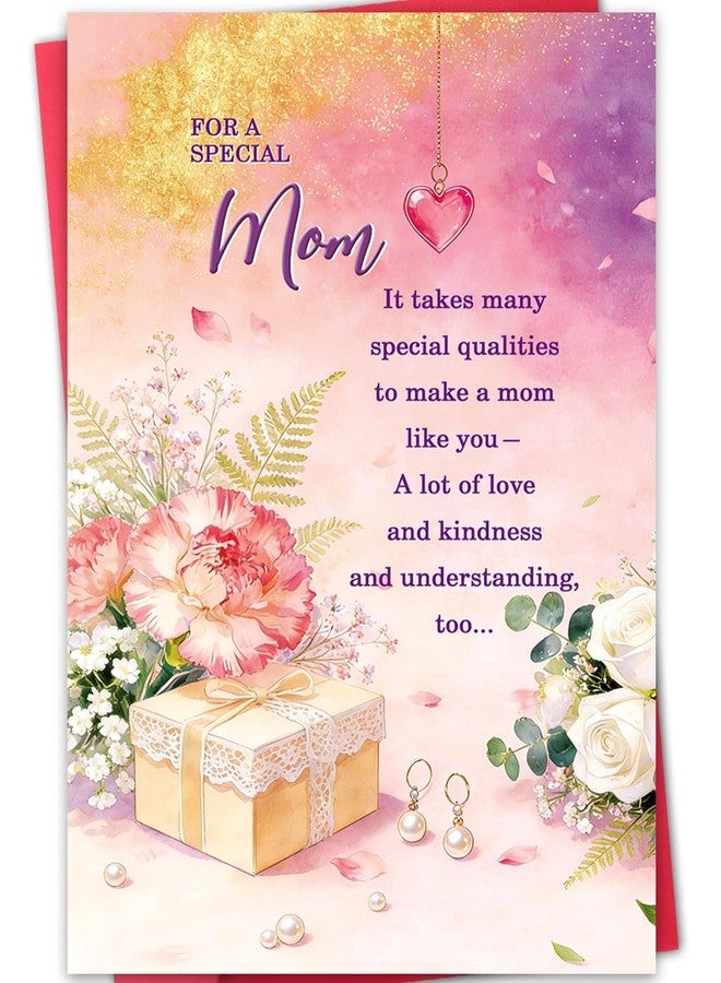 ATTLVV Mother’s Day Card for Mom, Mothers Day Gift, Heartfelt Message Inside, 5.3 x 8 Inches, Luxury Red Envelope with Gold Seal Sticker - Image 1