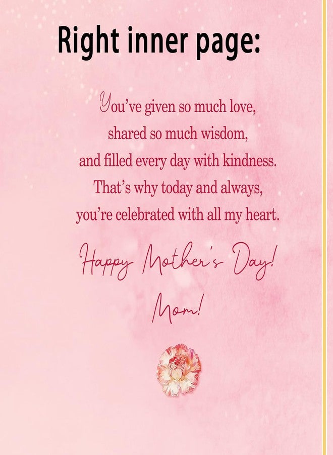 ATTLVV Mother’s Day Card for Mom, Mothers Day Gift, Heartfelt Message Inside, 5.3 x 8 Inches, Luxury Red Envelope with Gold Seal Sticker - Image 4