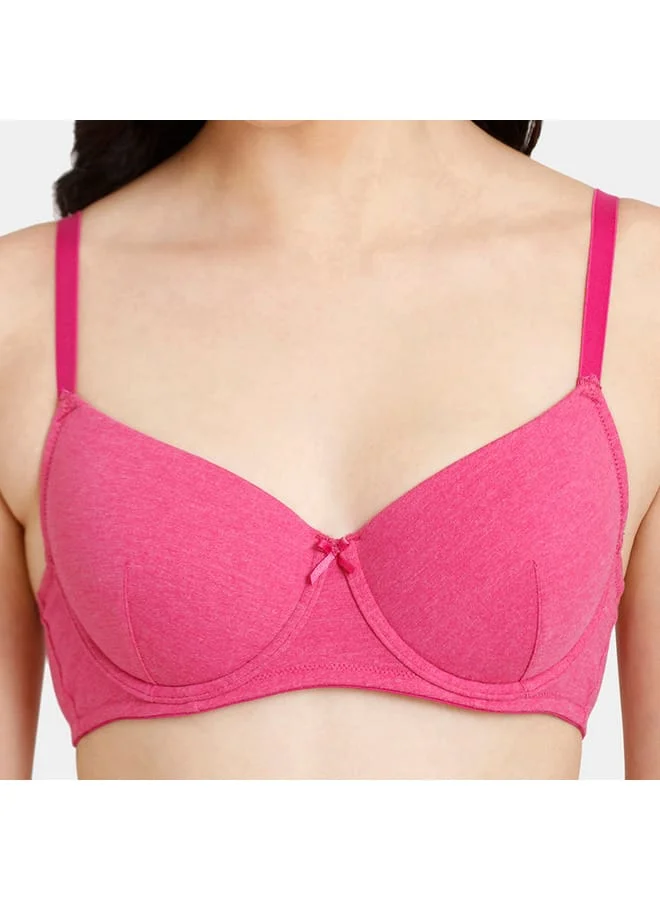 zivame Zivame Solid Padded Wired Bra with Adjustable Shoulder Straps