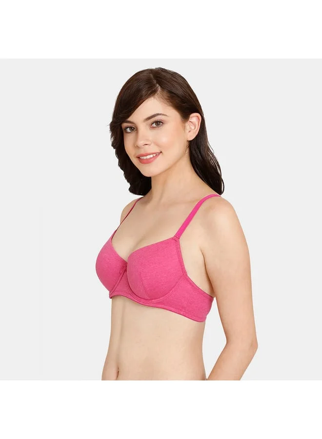 zivame Zivame Solid Padded Wired Bra with Adjustable Shoulder Straps