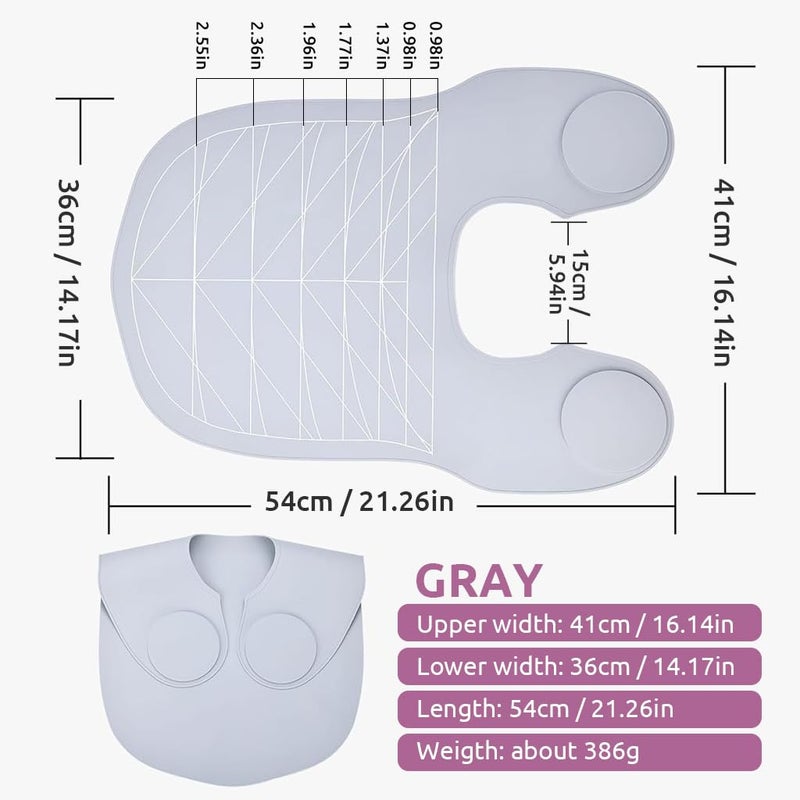 May Create MAYCREATE® Silicone Waterproof Hair Dye Shawl, Hair Cutting Collar with Guiding Lines, Cutting Mat for Hair Stylist, Barber Shop Hair Cutting Pad/Cape for Salon, Hair Cutting Tools Salon Accessories - Image 2